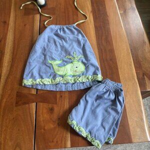 Gingham Preppy Halter & Short Set (4-5)